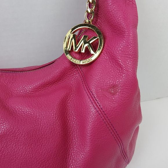 Michael Kors MK Pebbled Leather Shoulder Handbag Purse - Picture 3 of 14